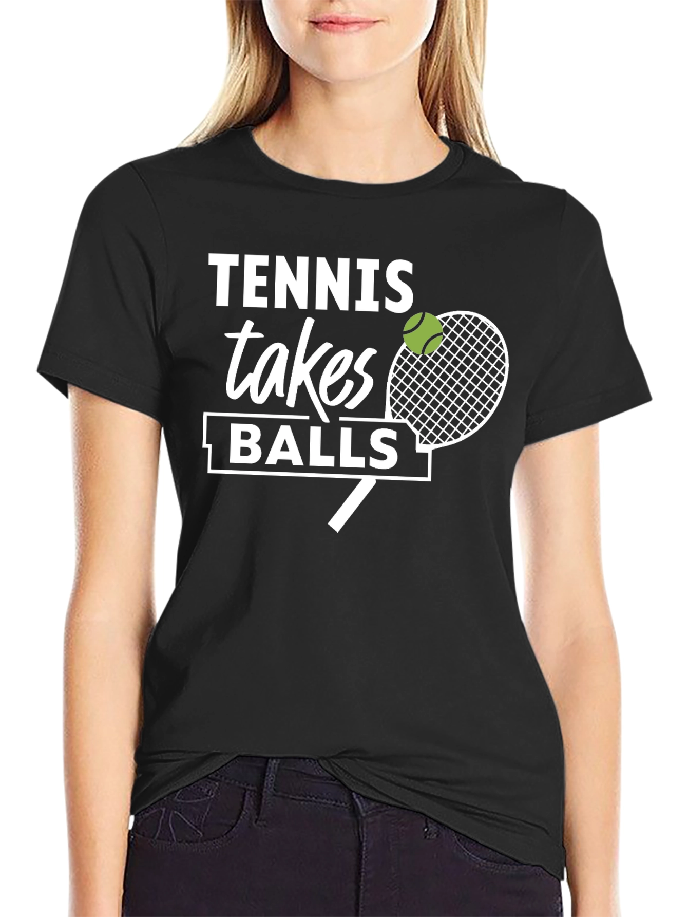 Tennis Takes Balls Graphic T-Shirt
