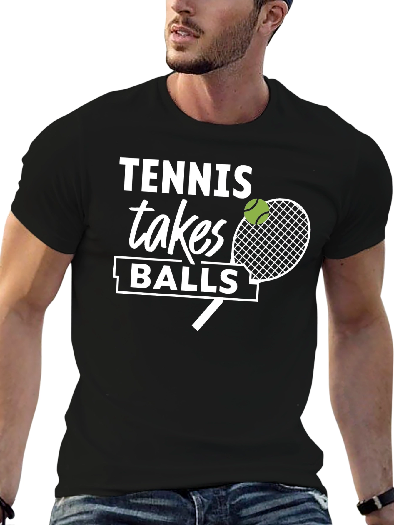 Tennis Takes Balls Graphic T-Shirt