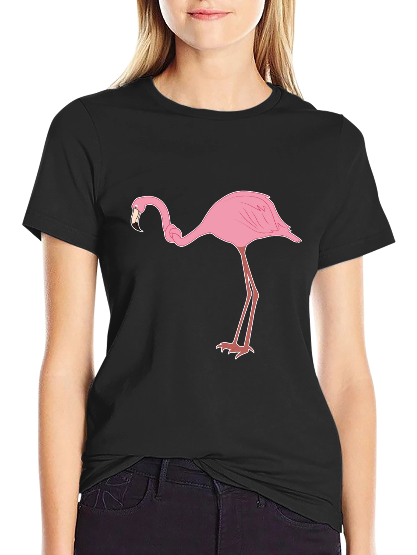 Black Flamingo Graphic Tee - Casual Style