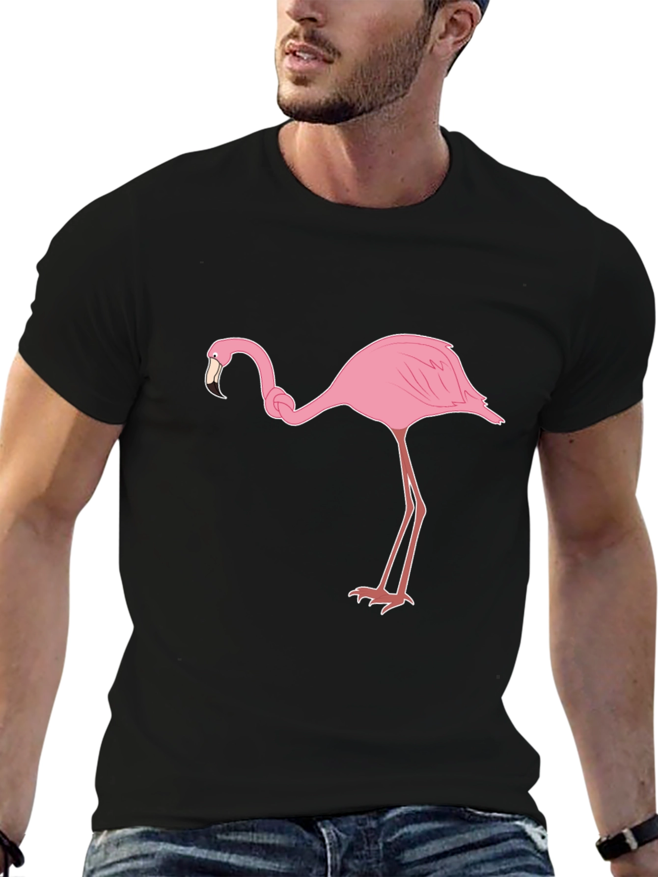 Black Flamingo Graphic Tee - Casual Style