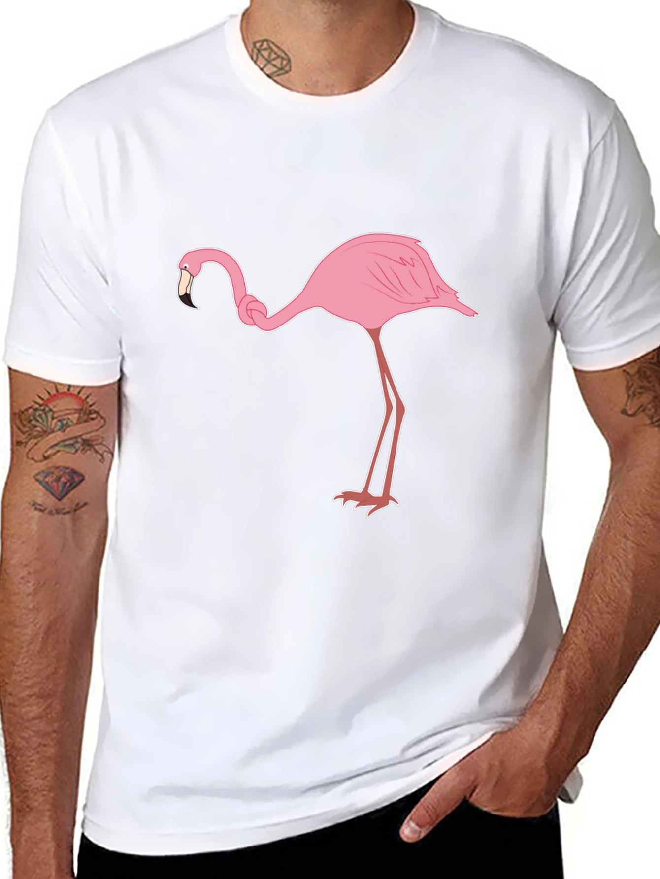 Black Flamingo Graphic Tee - Casual Style