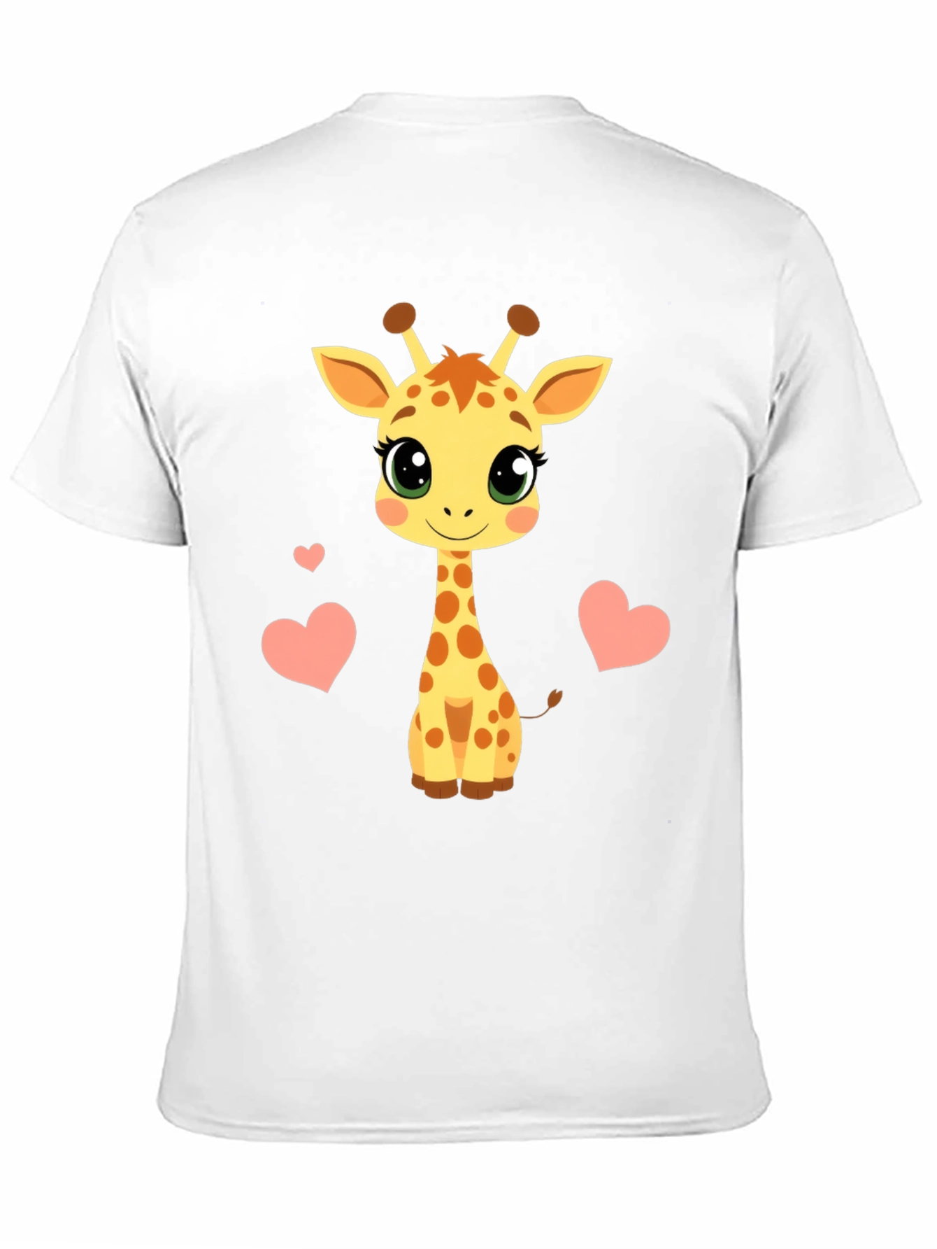 Giraffe Heart Graphic Tee - Mens Black T-Shirt