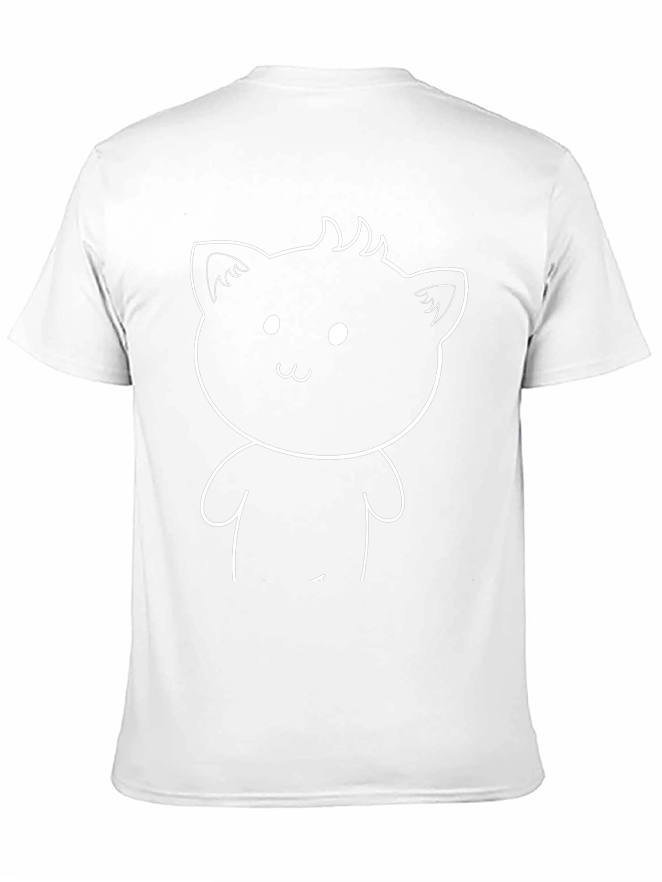 Cute Cat Graphic Tee - Black