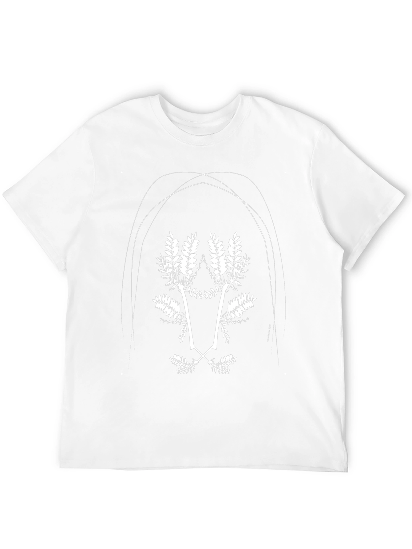 Nature-Inspired Graphic Tee - Black Cotton