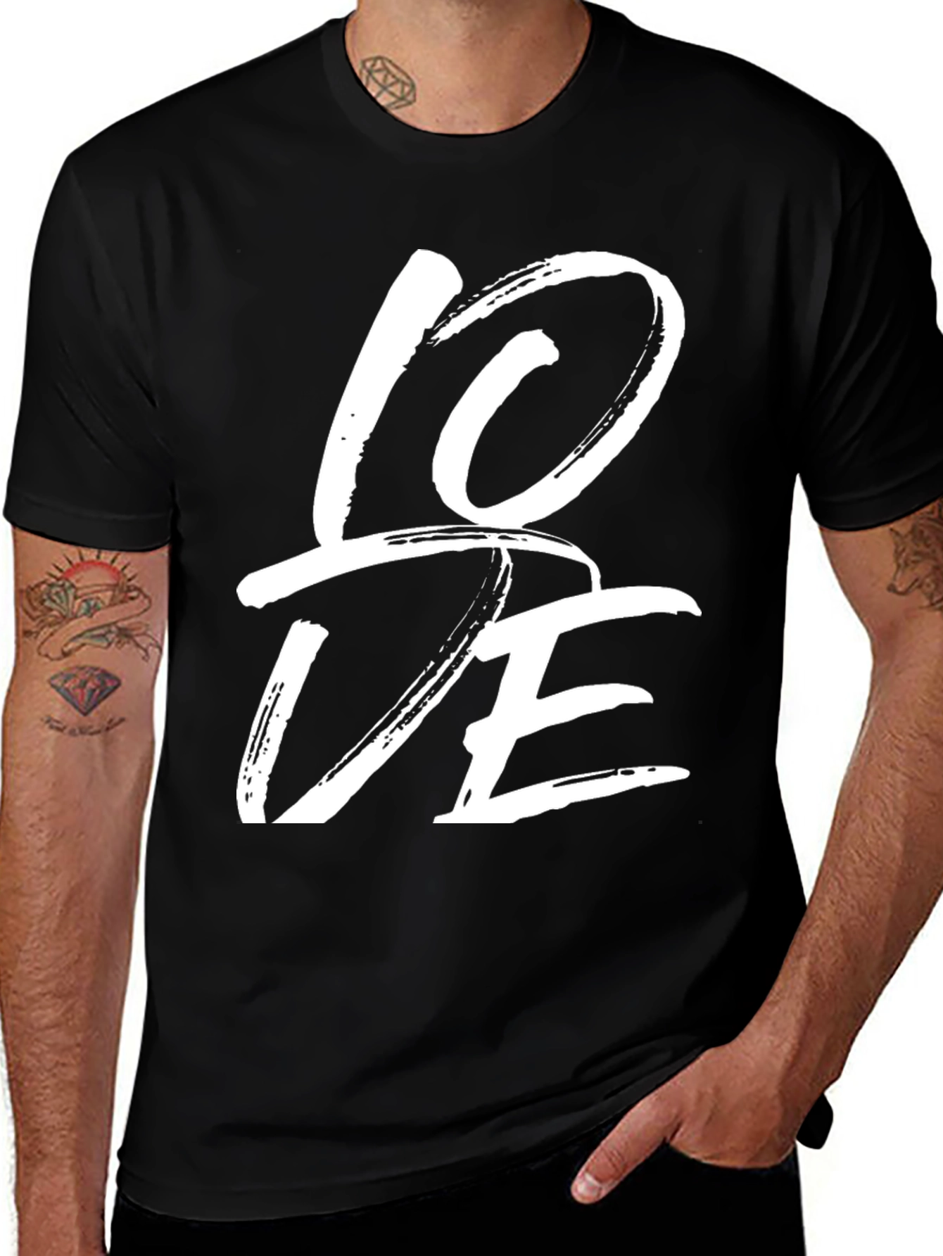 Love Graphic Tee - Casual Black T-Shirt