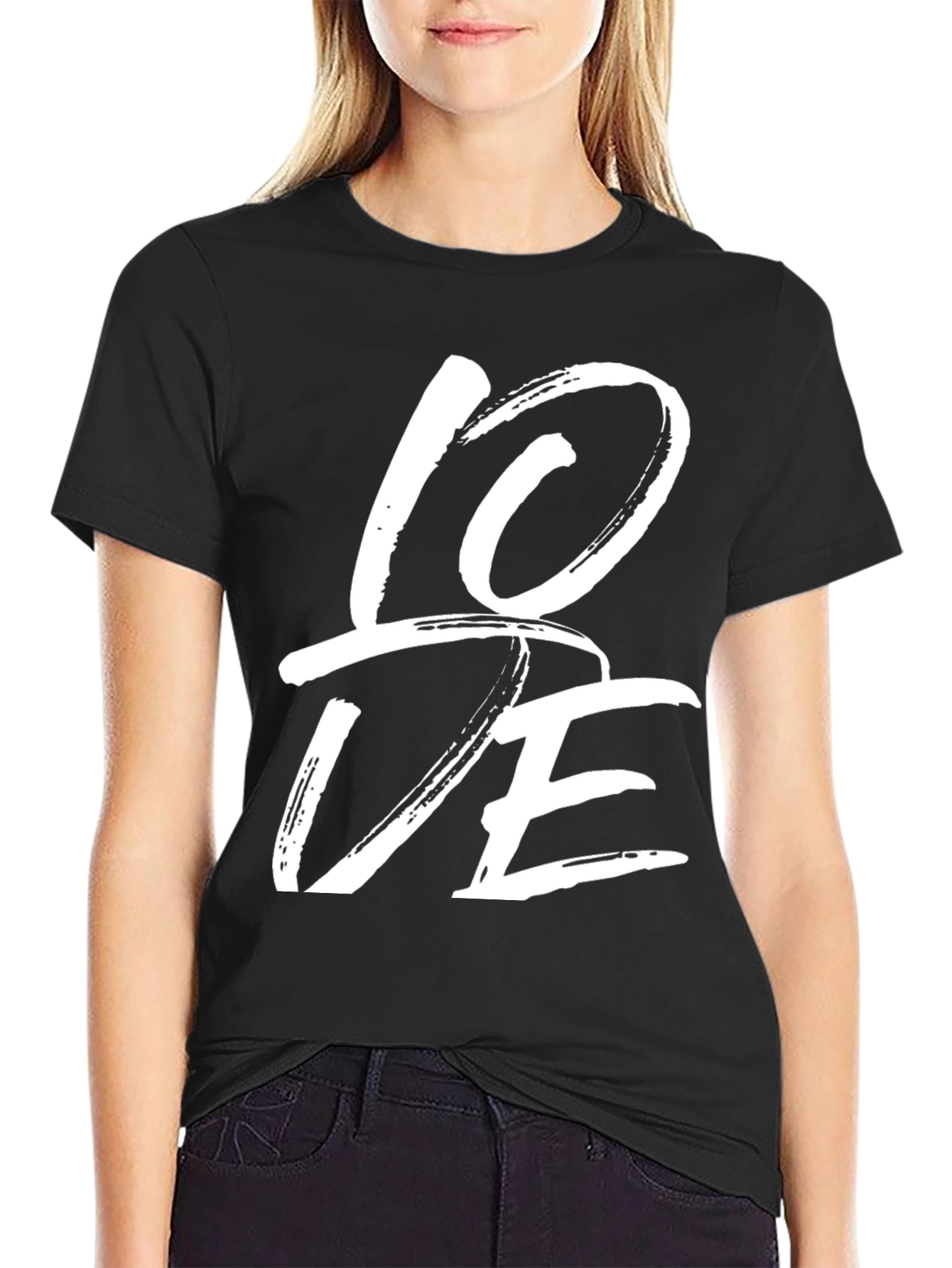 Love Graphic Tee - Casual Black T-Shirt
