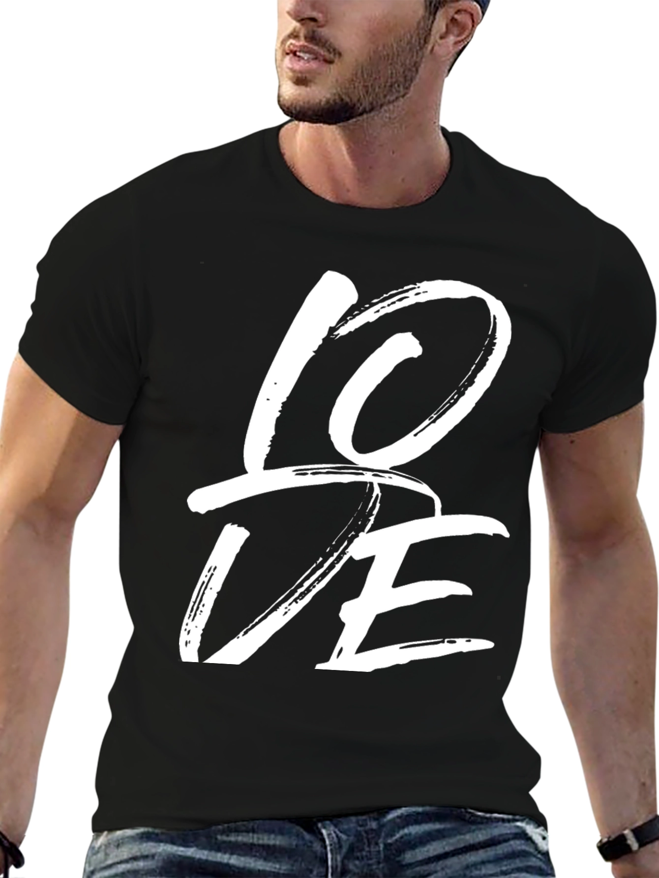 Love Graphic Tee - Casual Black T-Shirt