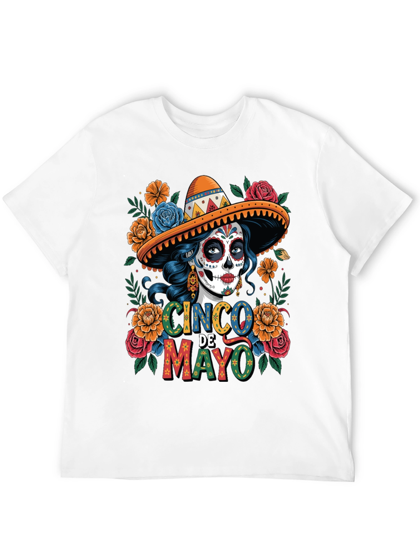 Cinco De Mayo T-Shirt - Skull Graphic Tee