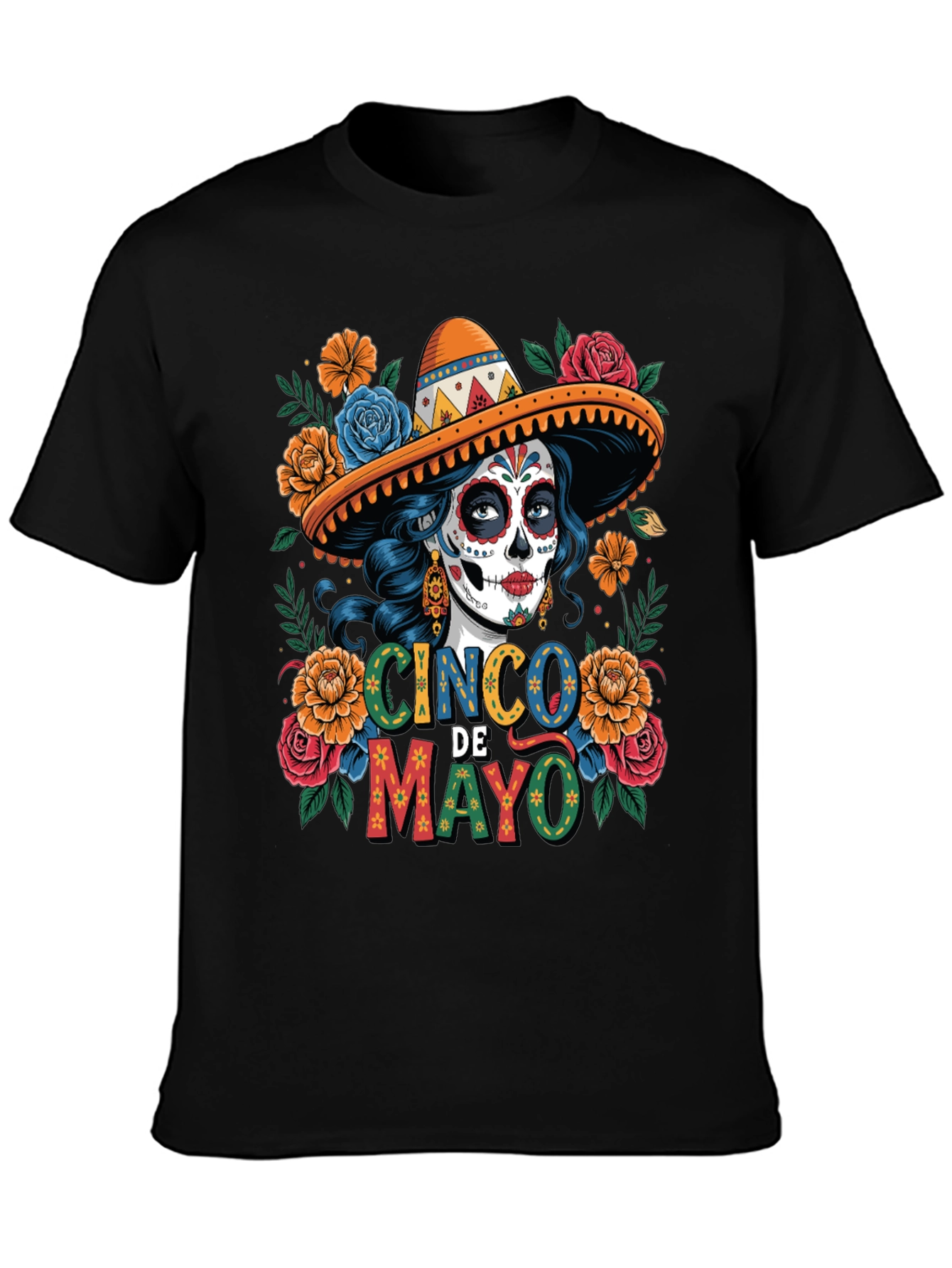 Cinco De Mayo T-Shirt - Skull Graphic Tee