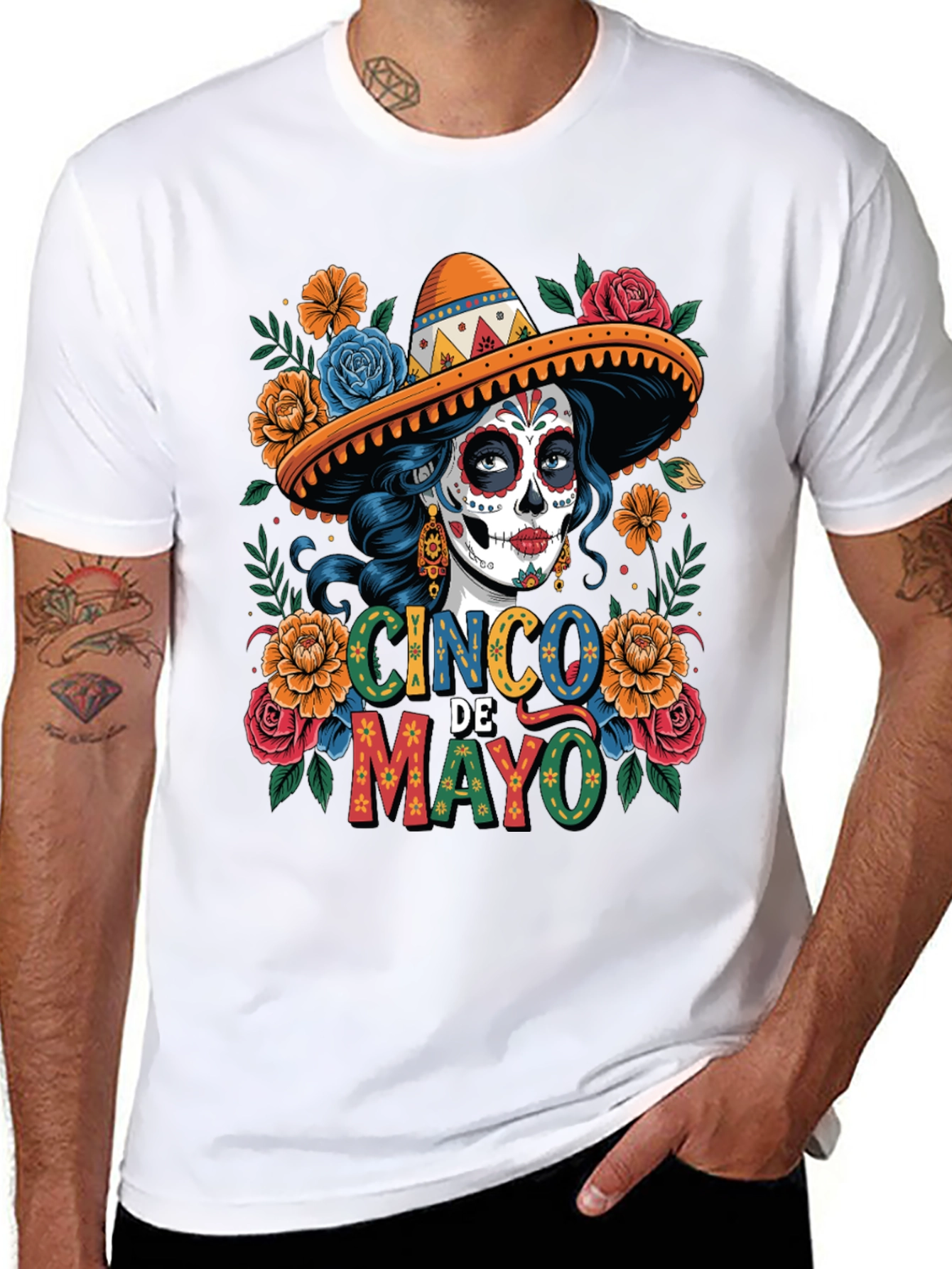 Cinco De Mayo T-Shirt - Skull Graphic Tee