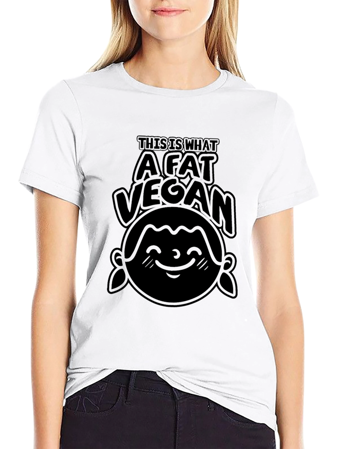 Fat Vegan Graphic T-Shirt - Unisex Crew Neck Tee