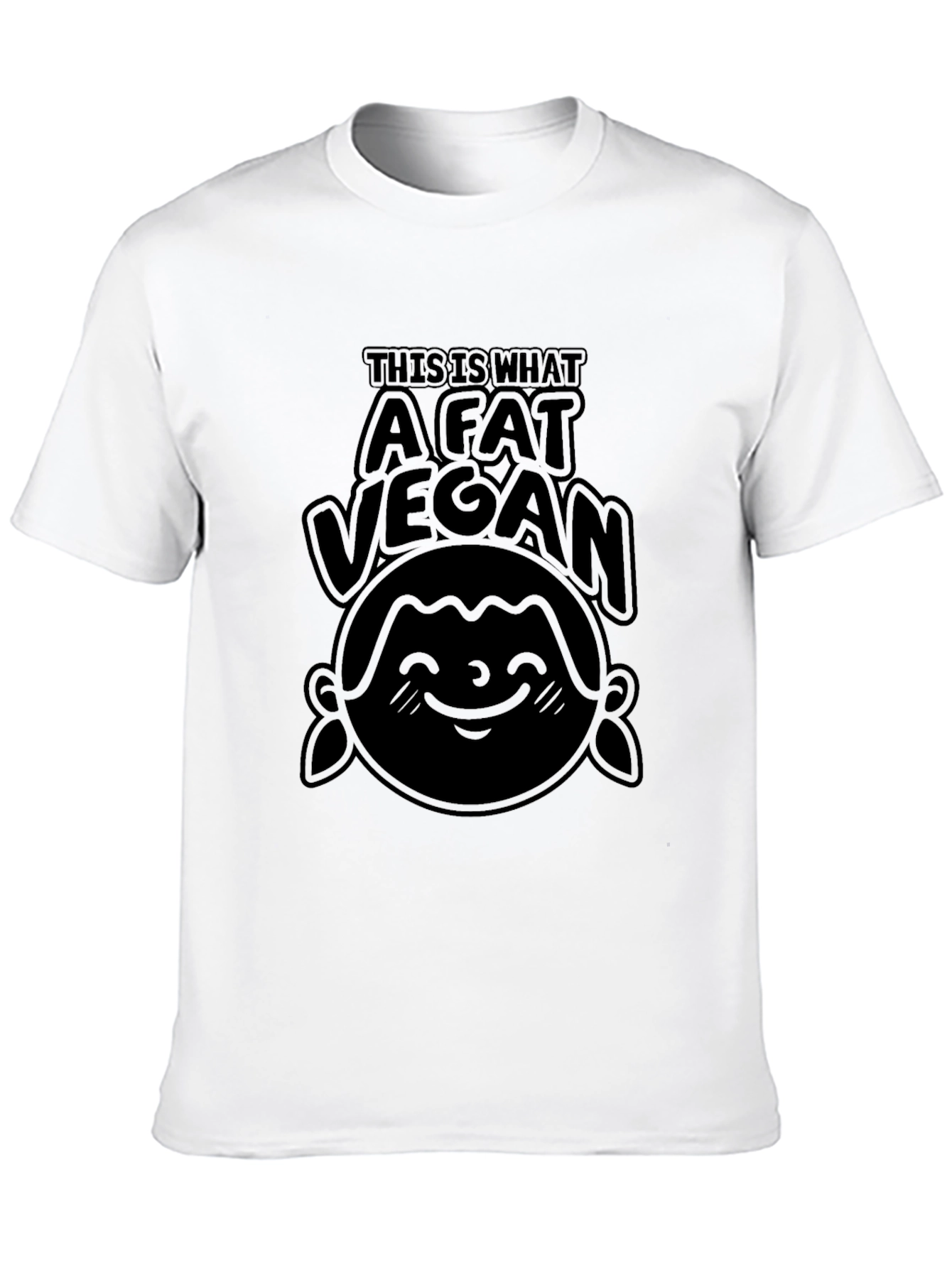 Fat Vegan Graphic T-Shirt - Unisex Crew Neck Tee