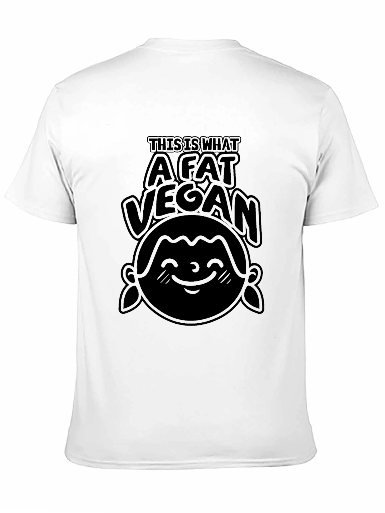 Fat Vegan Graphic T-Shirt - Unisex Crew Neck Tee