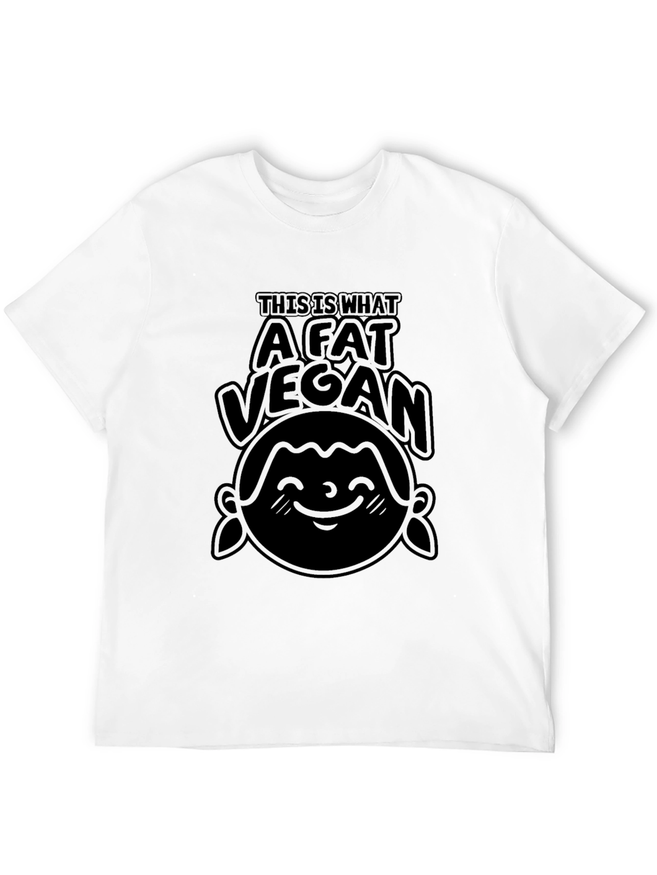Fat Vegan Graphic T-Shirt - Unisex Crew Neck Tee