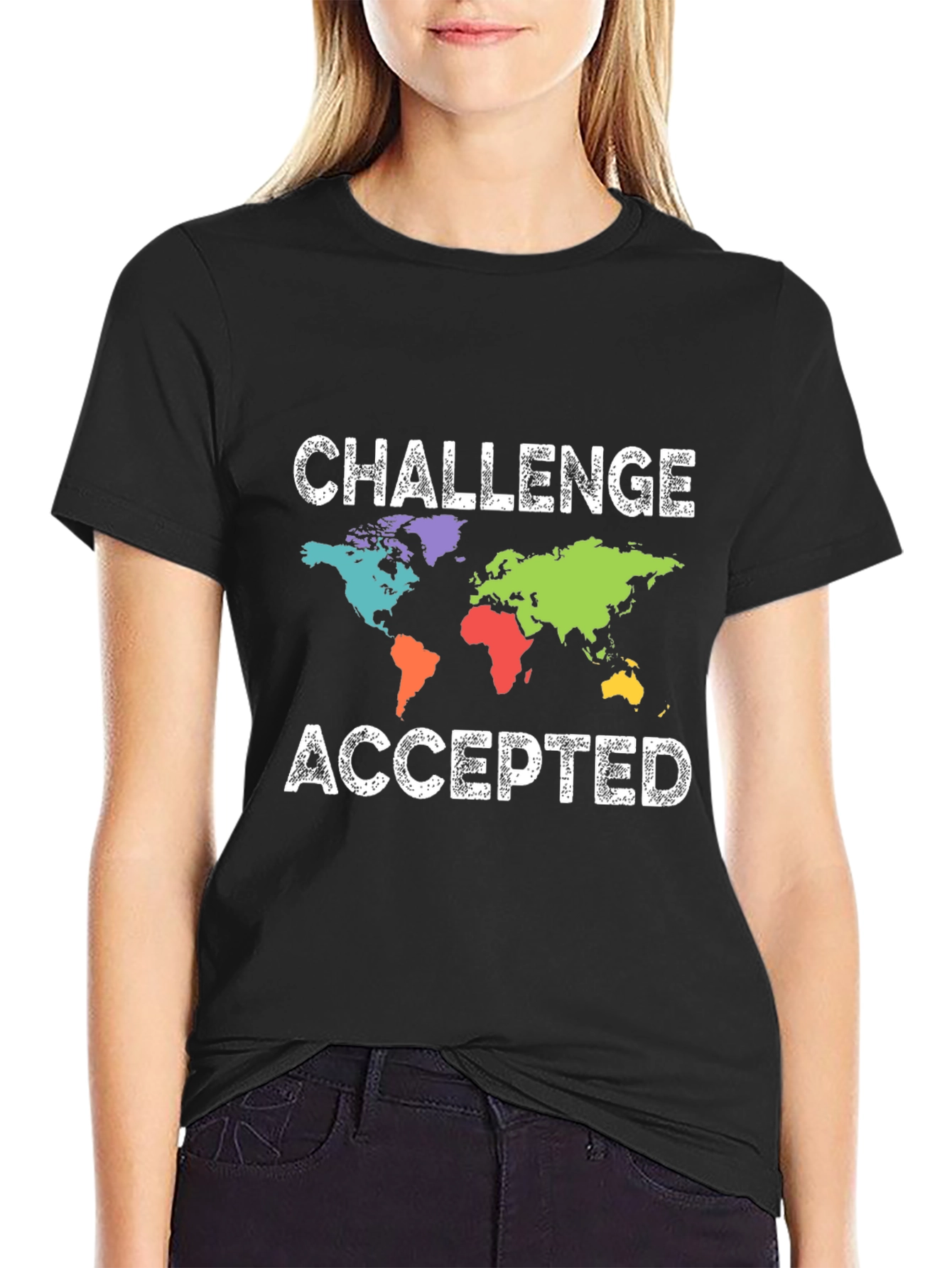 Challenge Accepted World Map T-Shirt