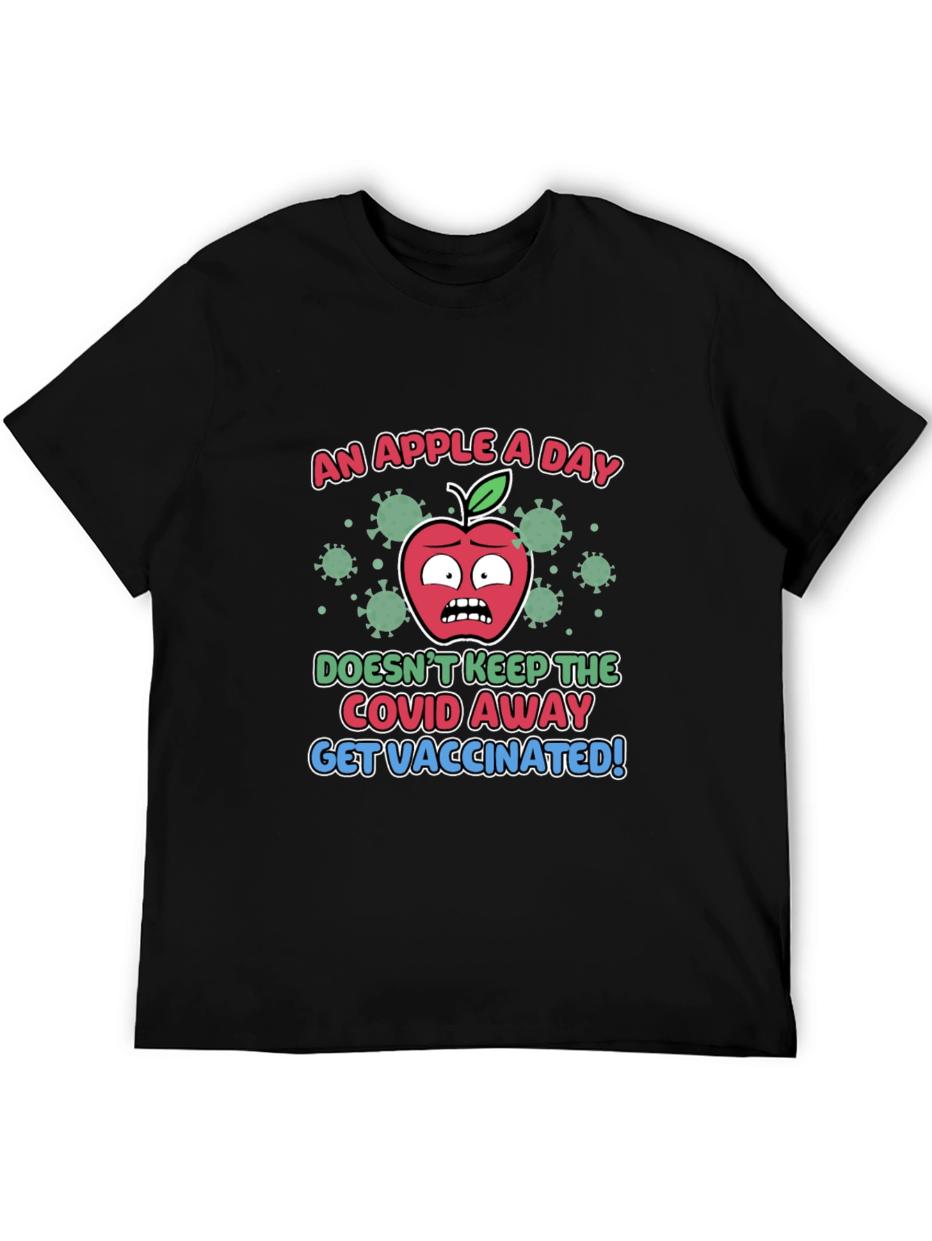 Get Vaccinated Apple Graphic T-Shirt