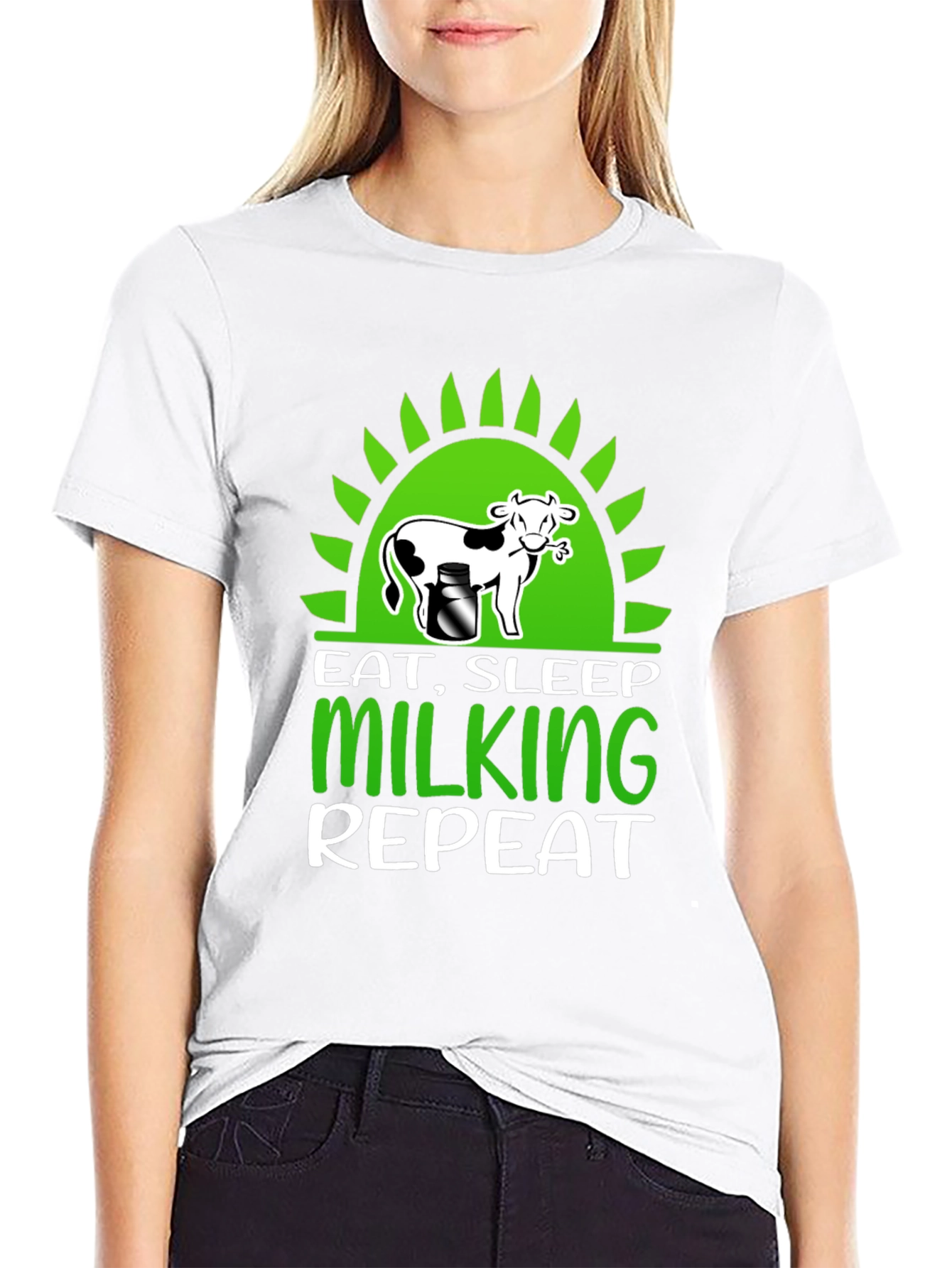 Eat Sleep Milking Repeat T-Shirt