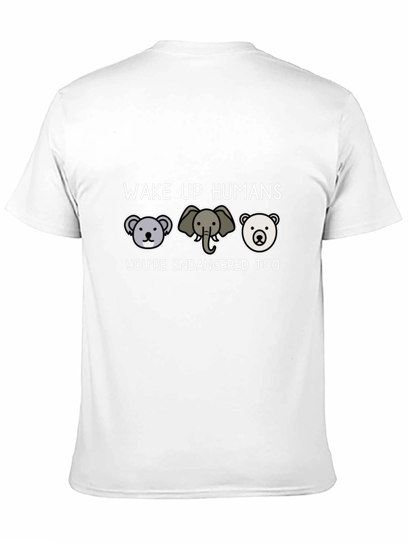 Endangered Animals Graphic Tee - Wake Up Humans T-Shirt