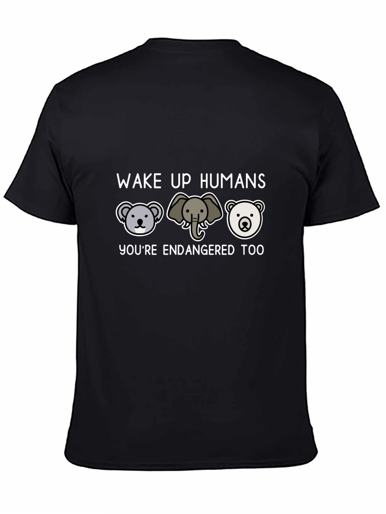 Endangered Animals Graphic Tee - Wake Up Humans T-Shirt