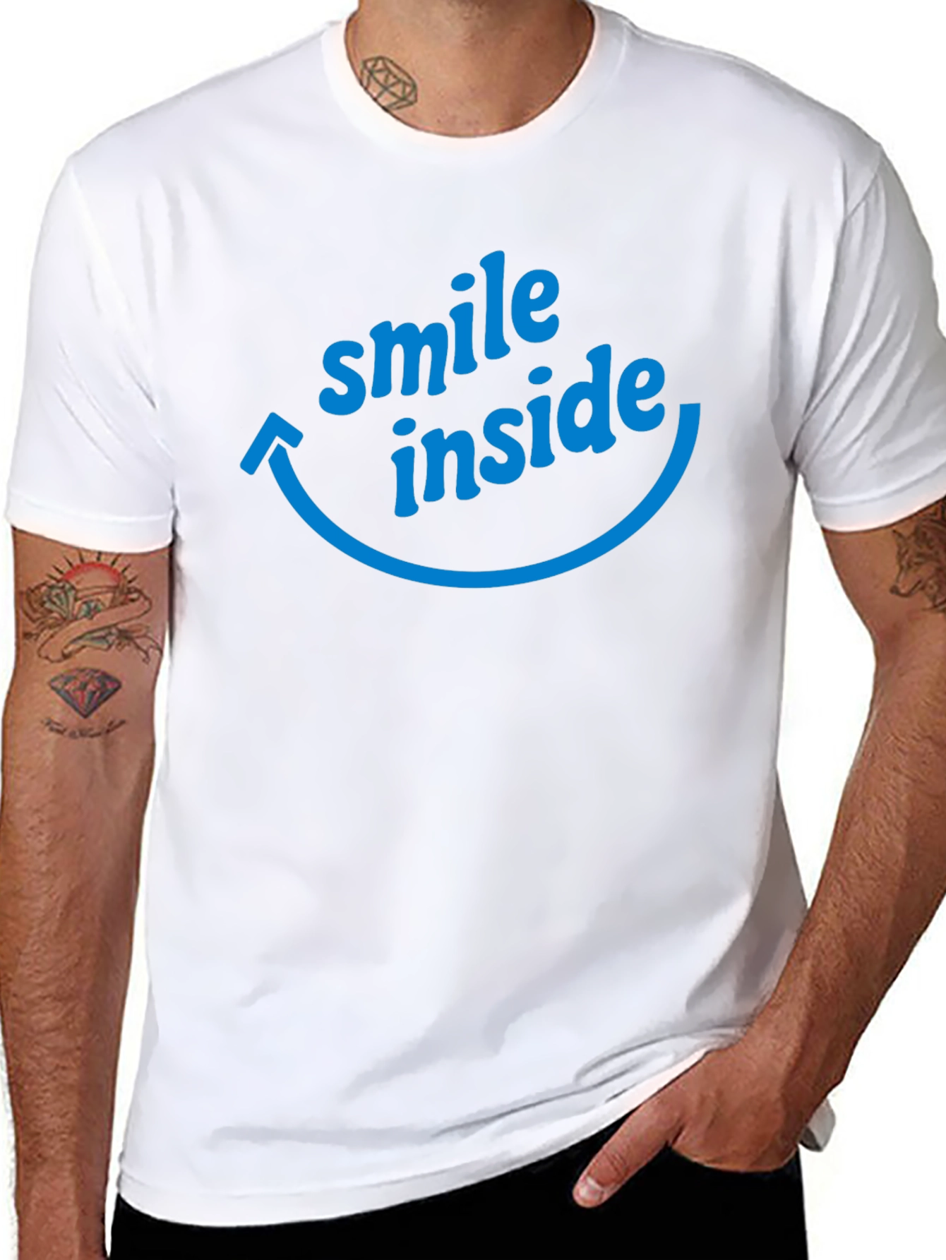 Smile Inside Graphic T-Shirt - Black