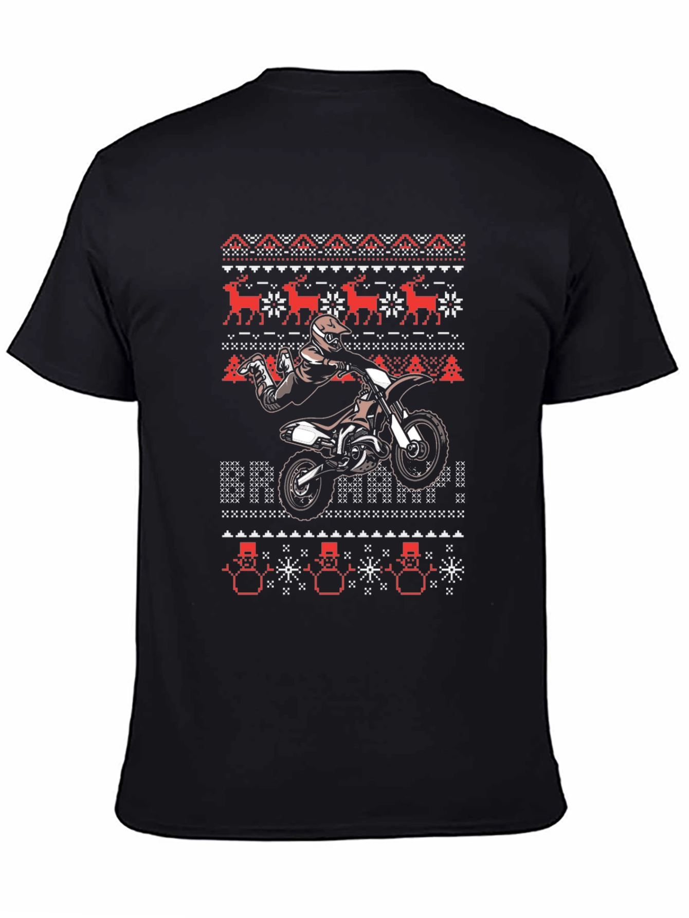 Motocross Ugly Christmas Sweater T-Shirt