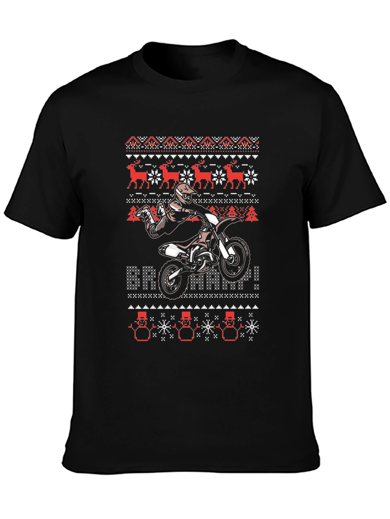Motocross Ugly Christmas Sweater T-Shirt