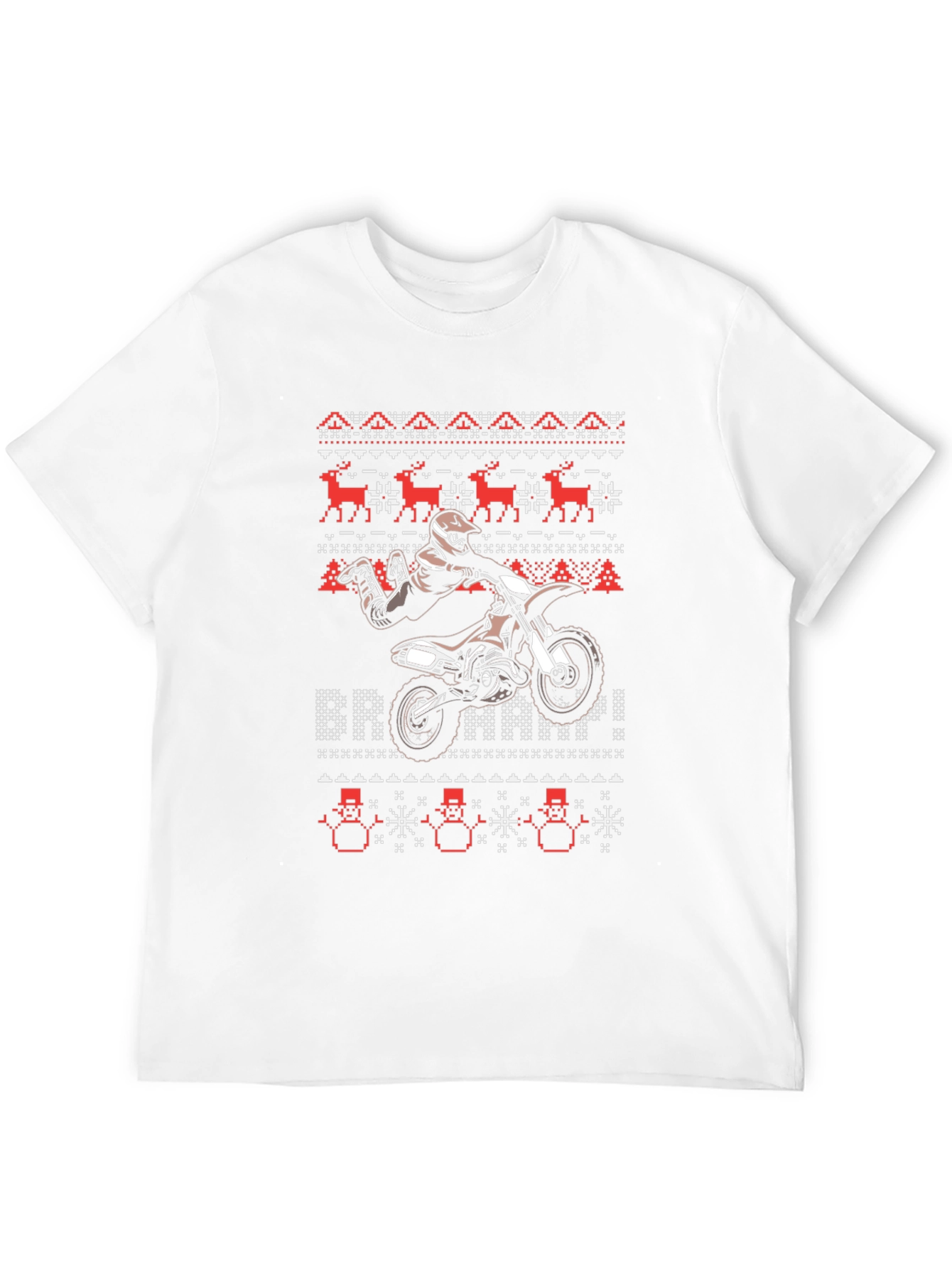 Motocross Ugly Christmas Sweater T-Shirt