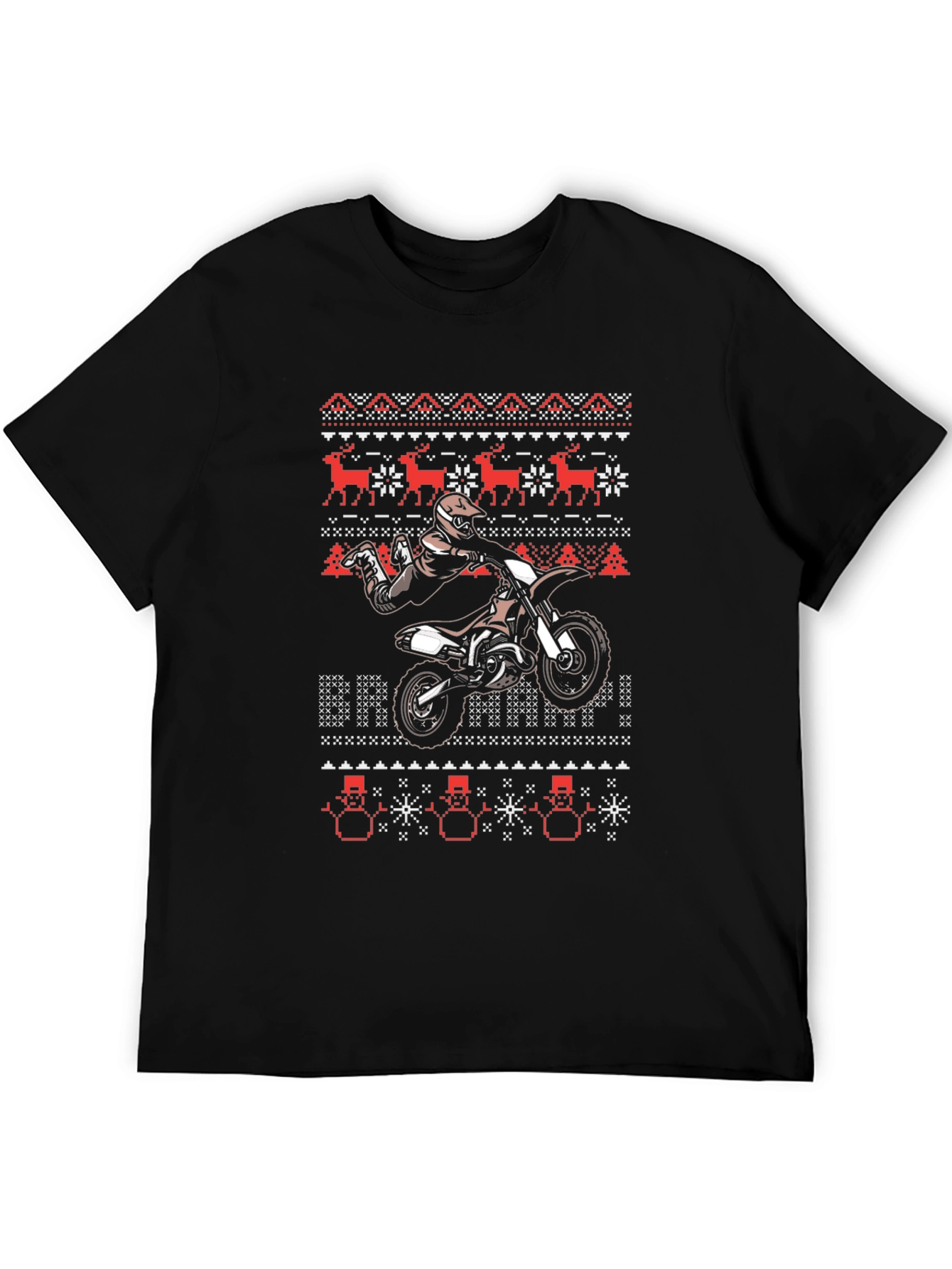 Motocross Ugly Christmas Sweater T-Shirt