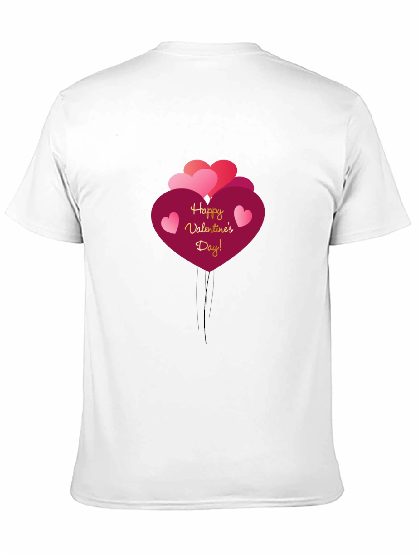 Happy Valentines Day Heart Balloon Graphic T-Shirt