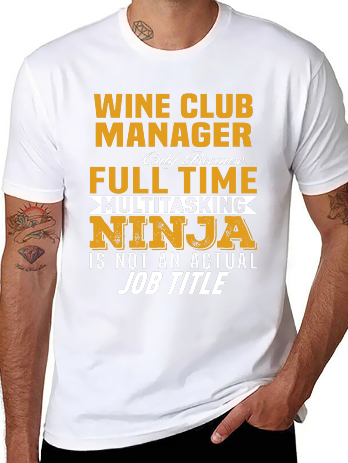 Wine Club Manager T-Shirt - Full Time Multitasking Ninja