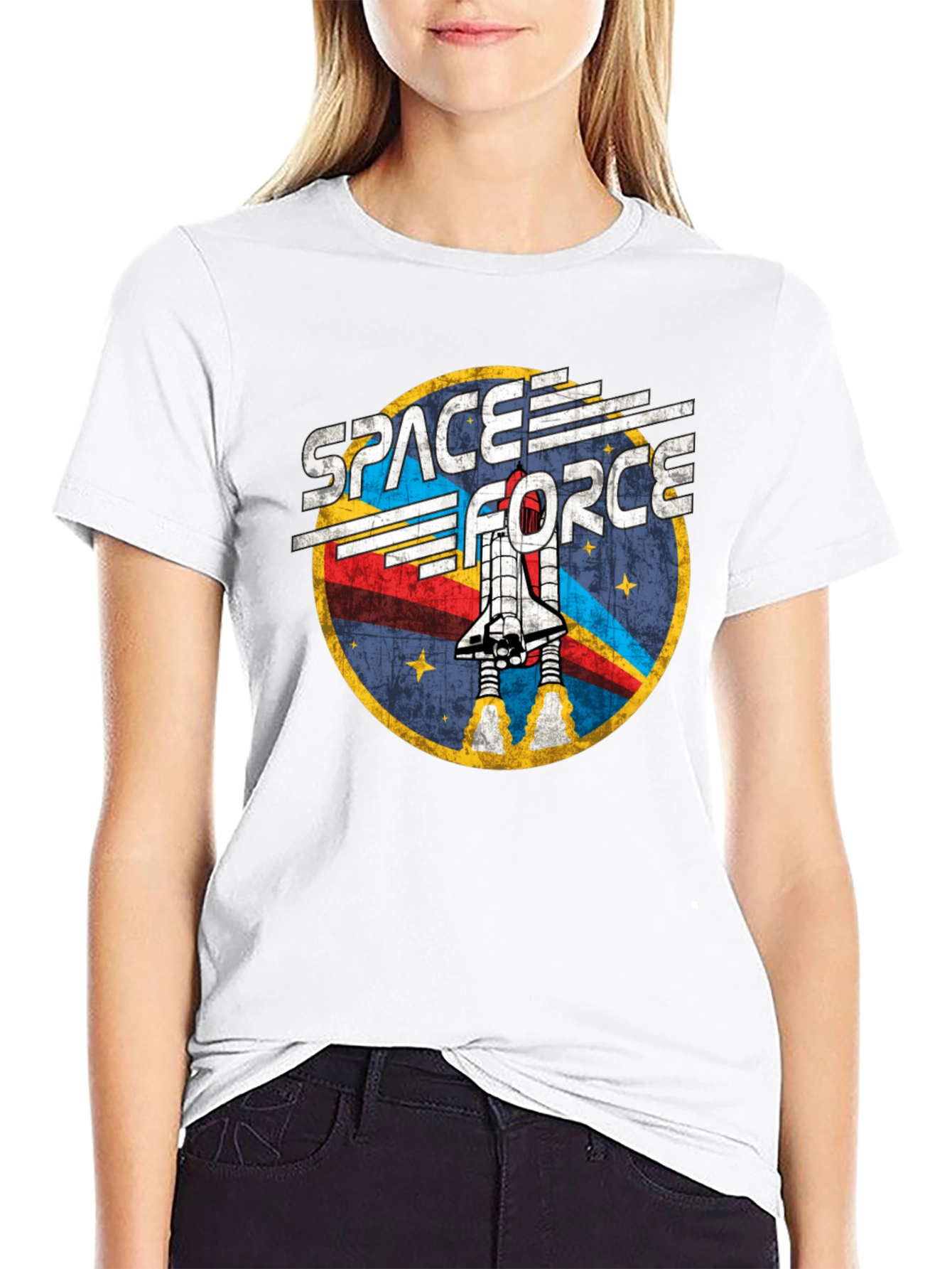 Space Force Graphic T-Shirt - Rocket Launch Design