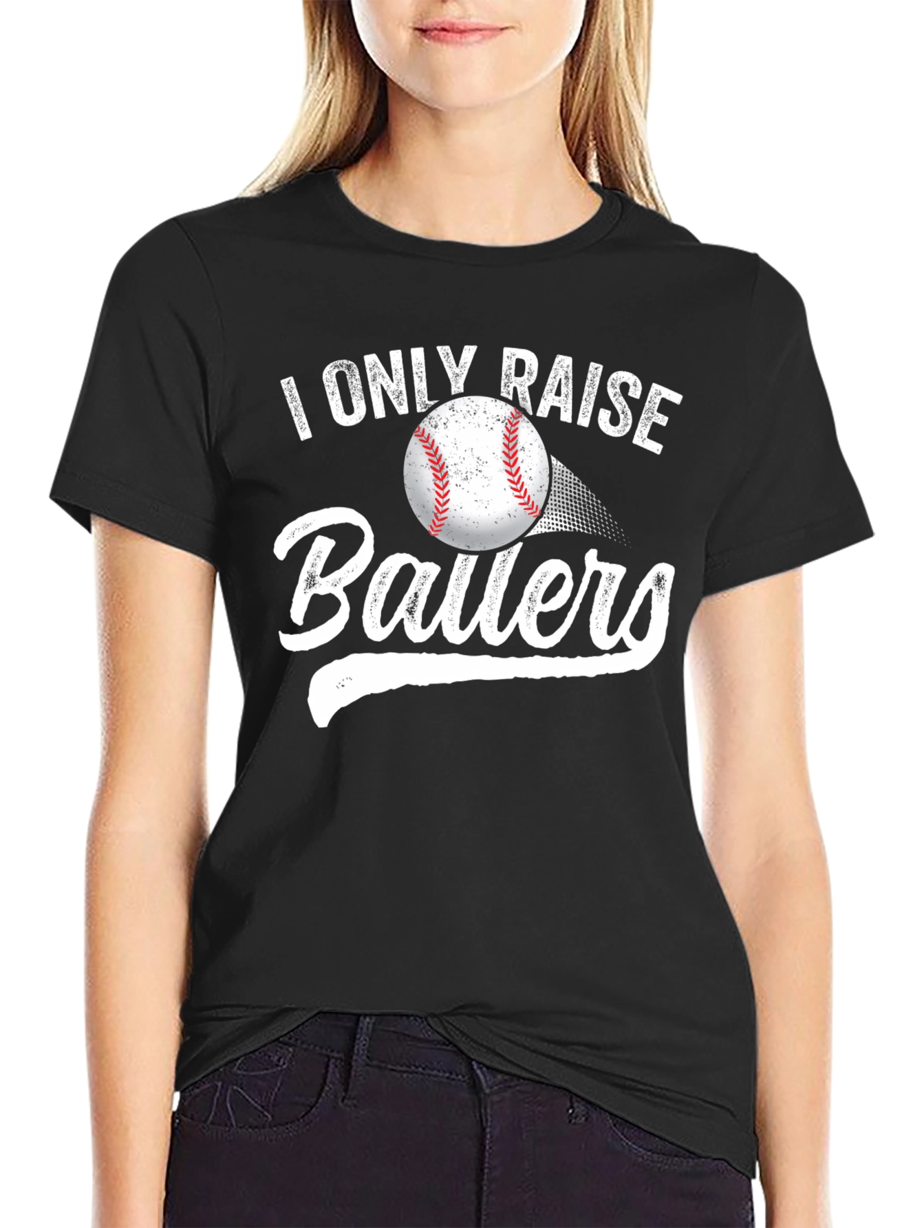I Only Raise Ballers Graphic Tee - Baseball T-Shirt