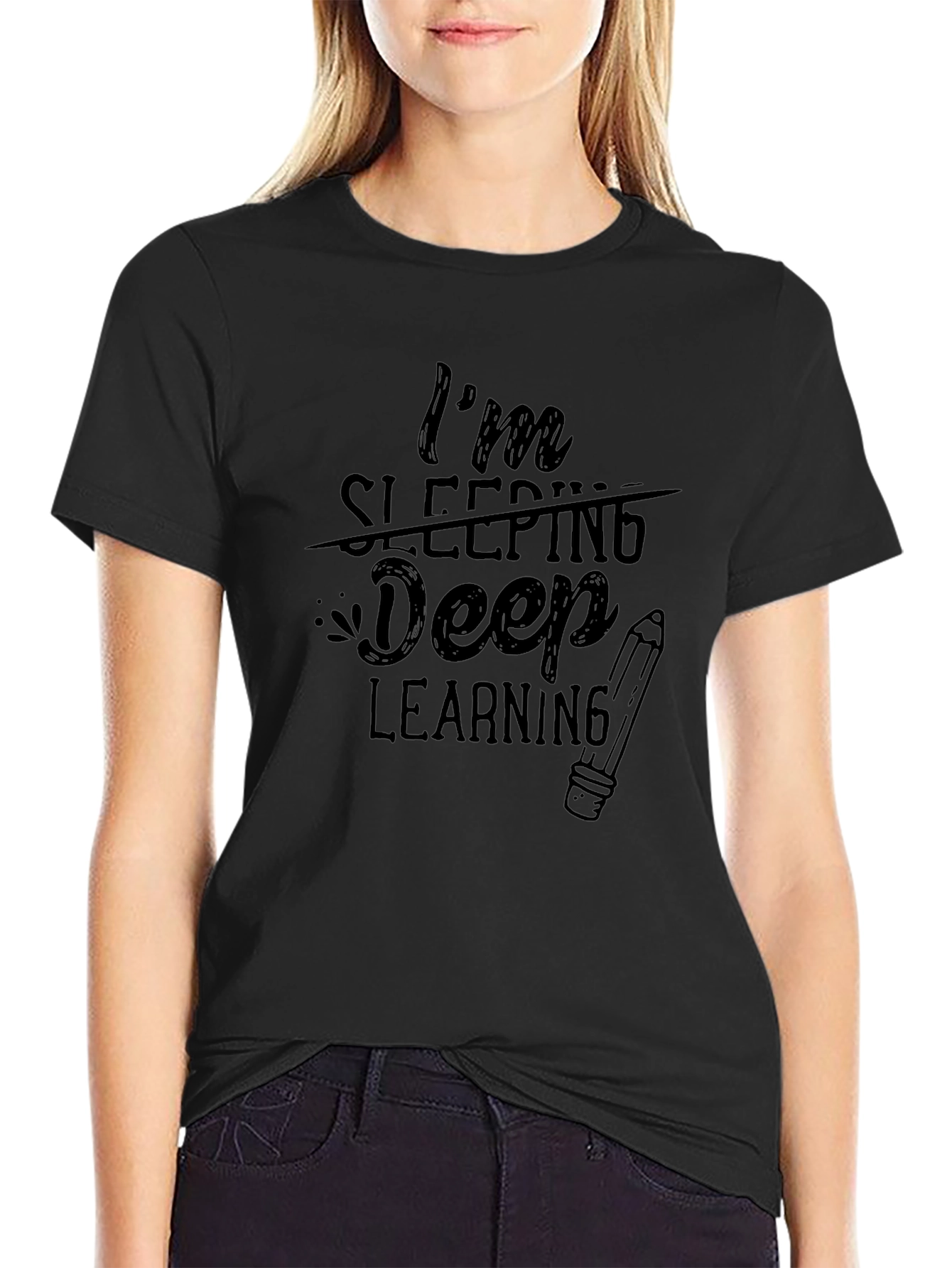Im Deep Learning T-Shirt - Black Graphic Tee