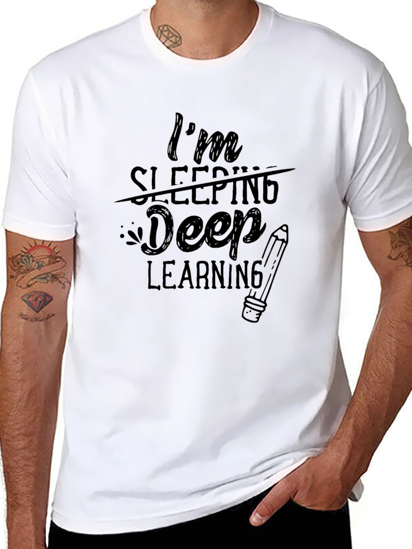 Im Deep Learning T-Shirt - Black Graphic Tee