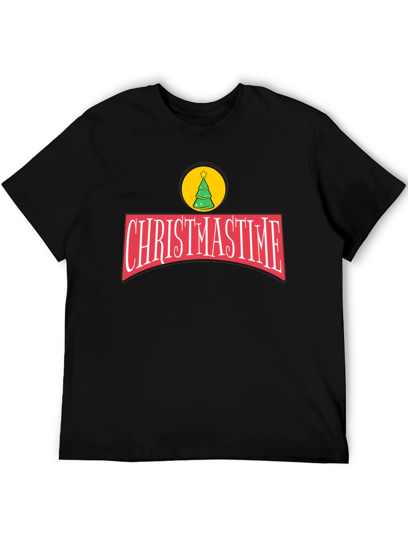 Christmastime Black Graphic Tee