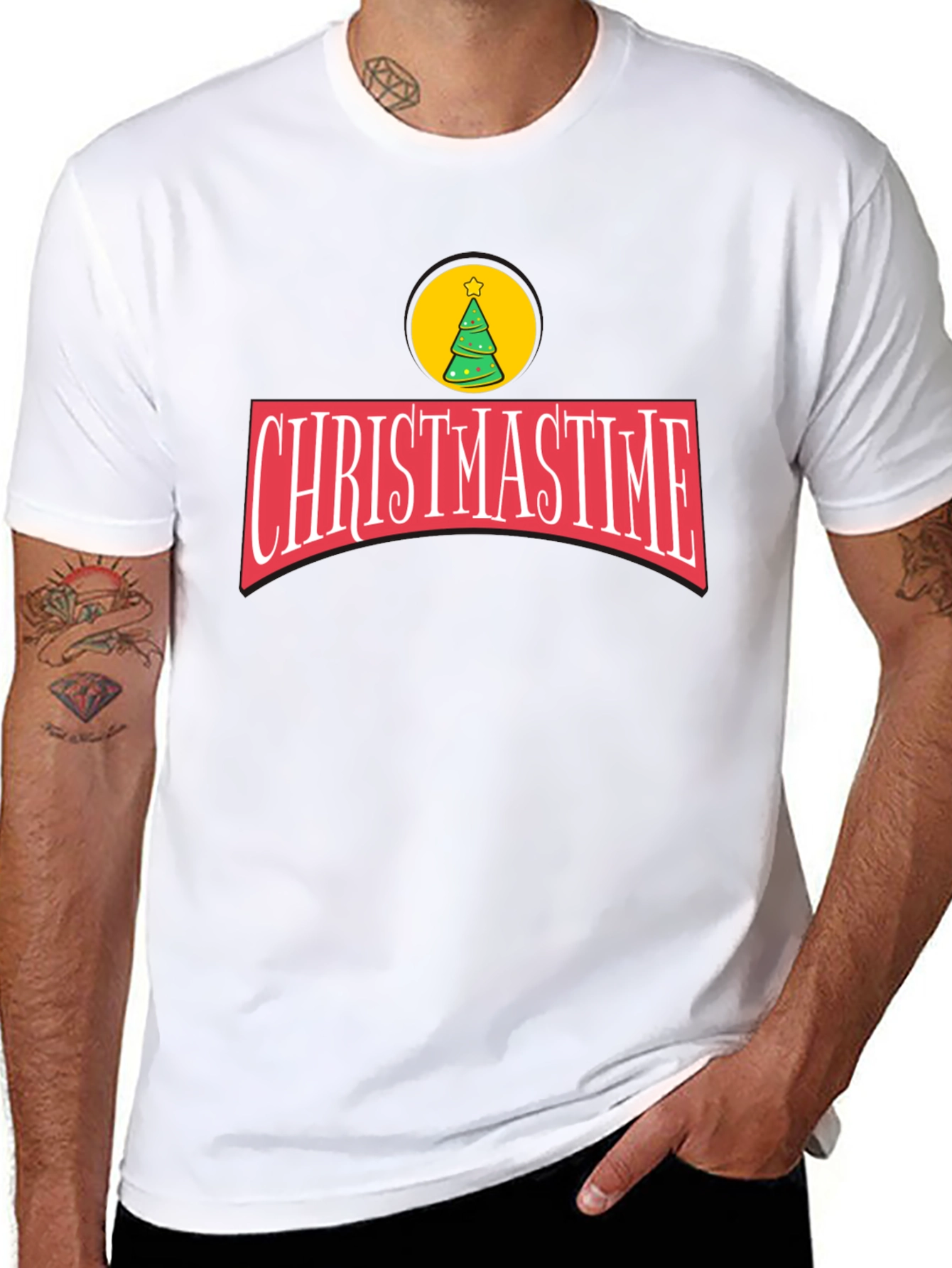 Christmastime Black Graphic Tee