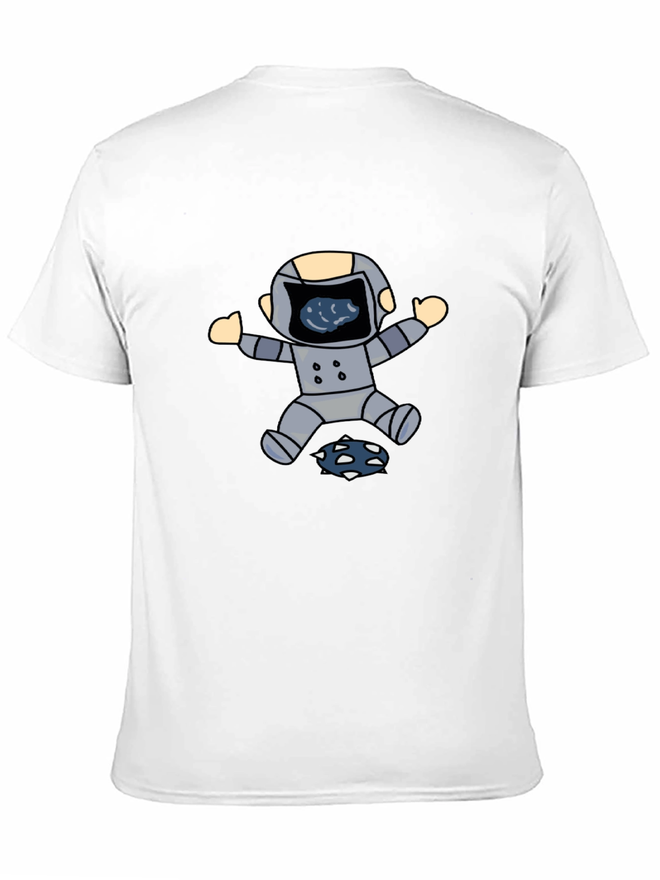 Astronaut Graphic Print Black T-Shirt