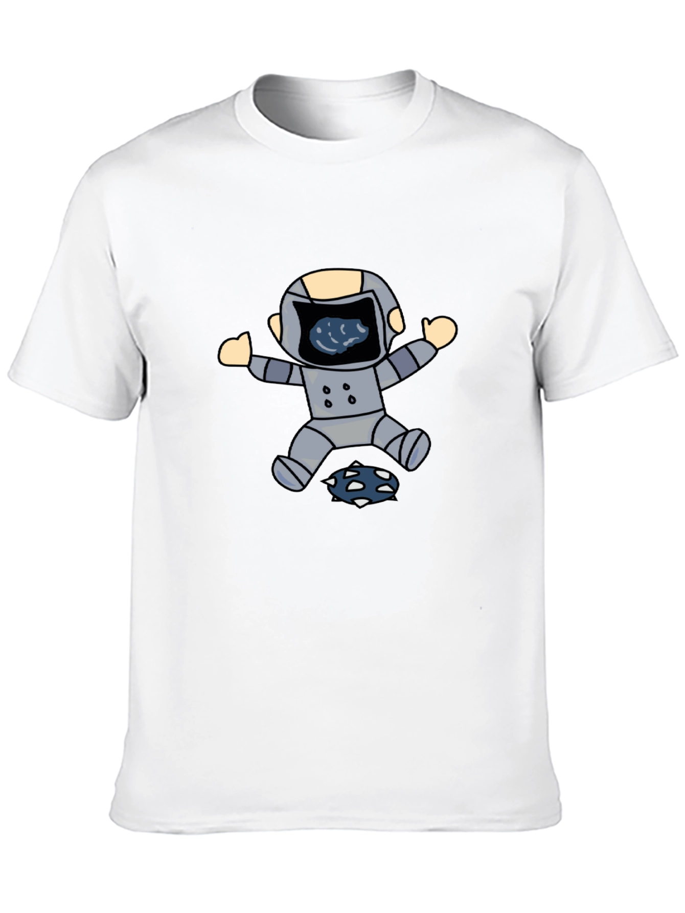 Astronaut Graphic Print Black T-Shirt