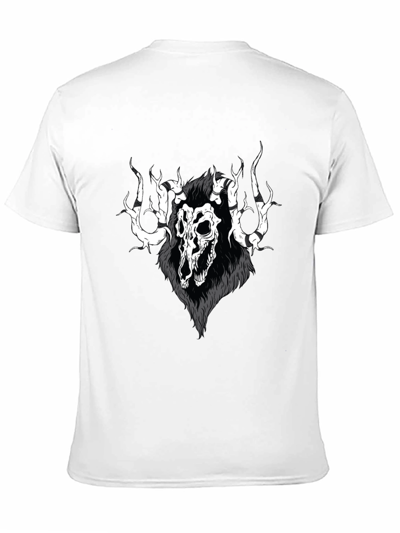 Skull Graphic T-Shirt - Gothic Style Black Tee