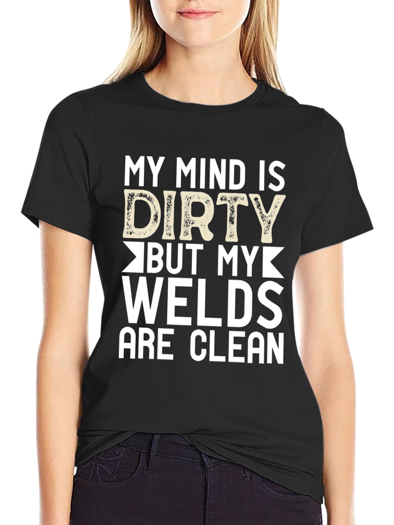 Dirty Mind Clean Welds Black Graphic Tee