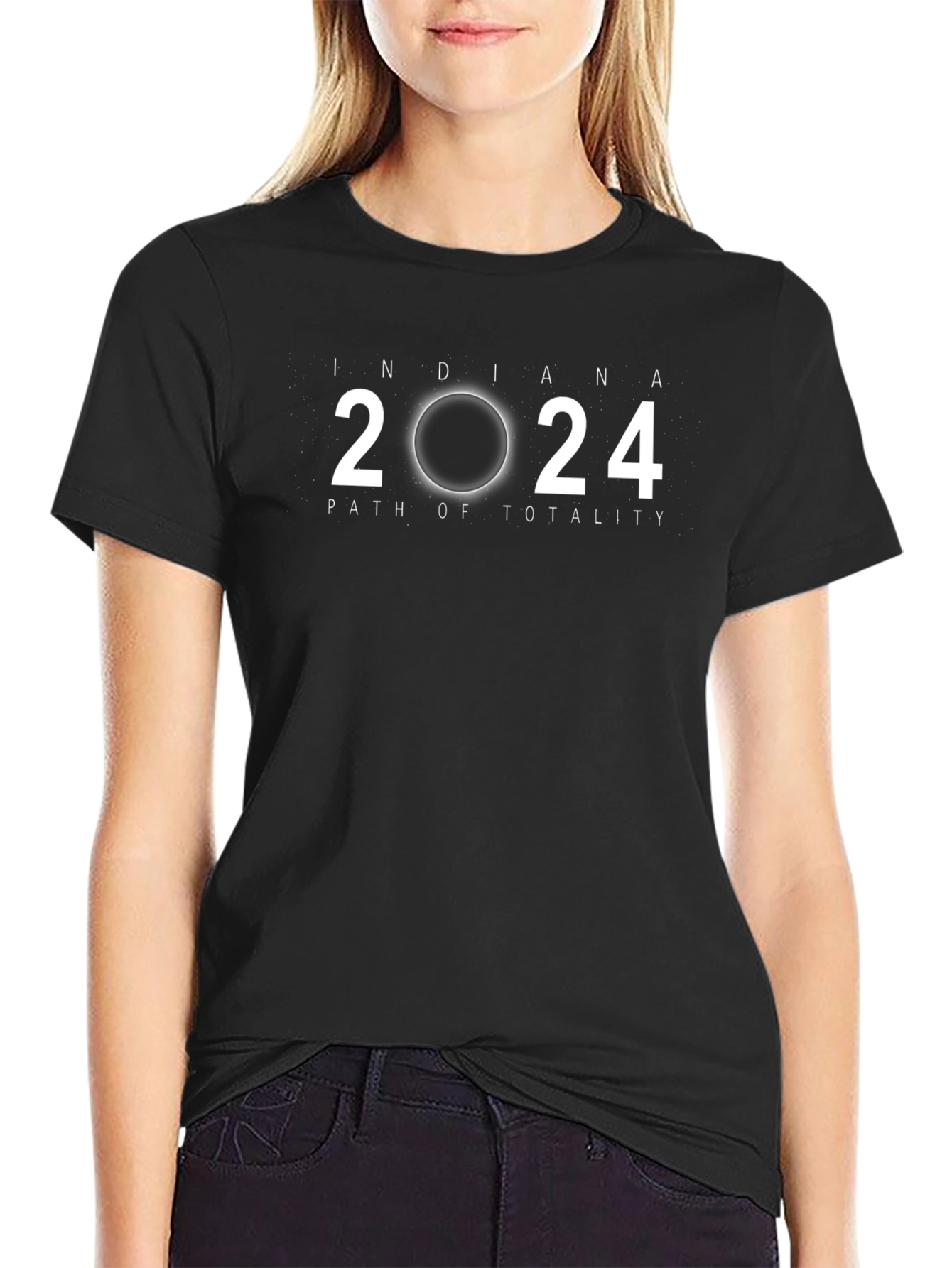 Indiana 2024 Path of Totality Eclipse T-Shirt