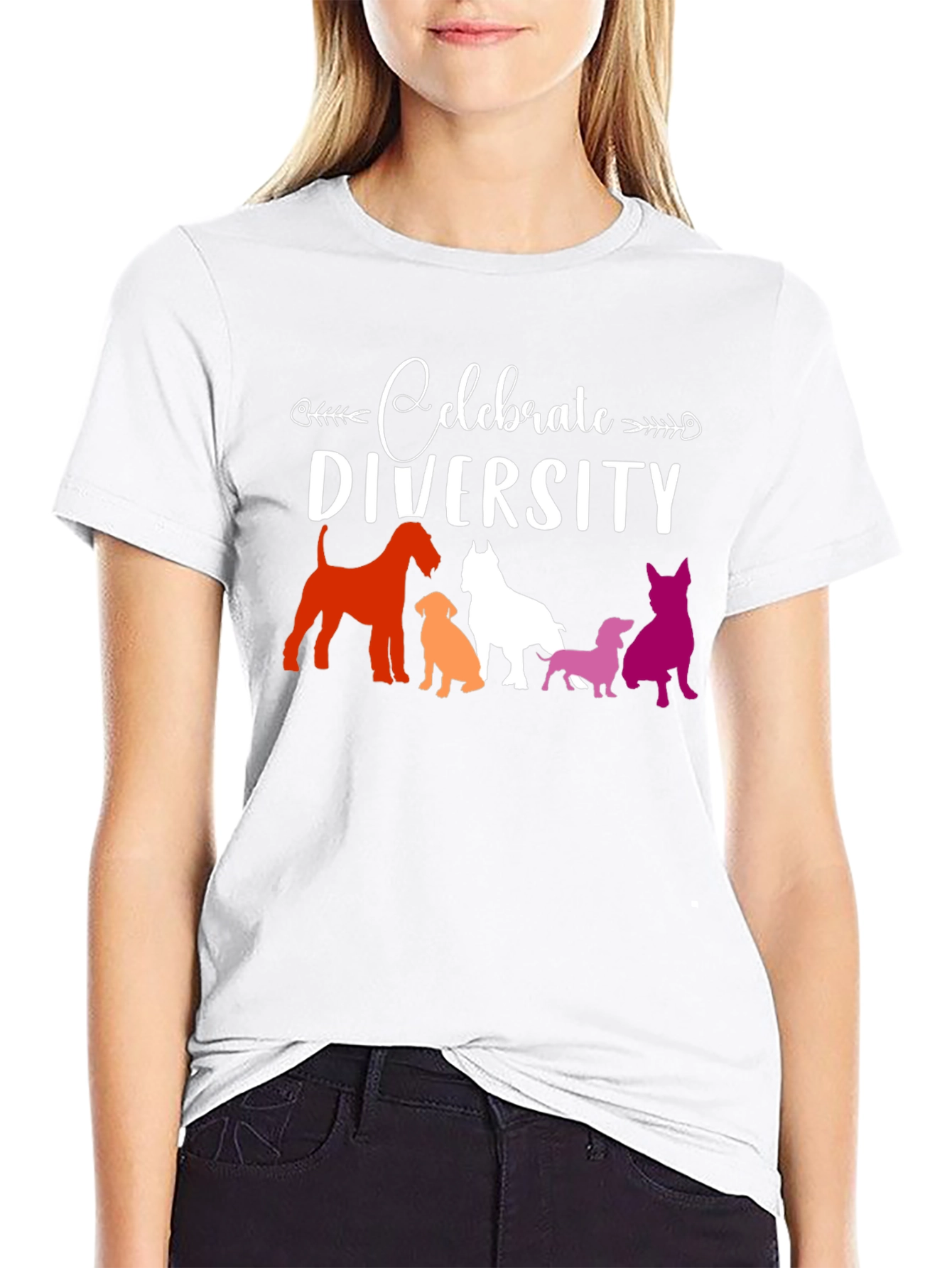 Celebrate Diversity Dog Breed Graphic Tee