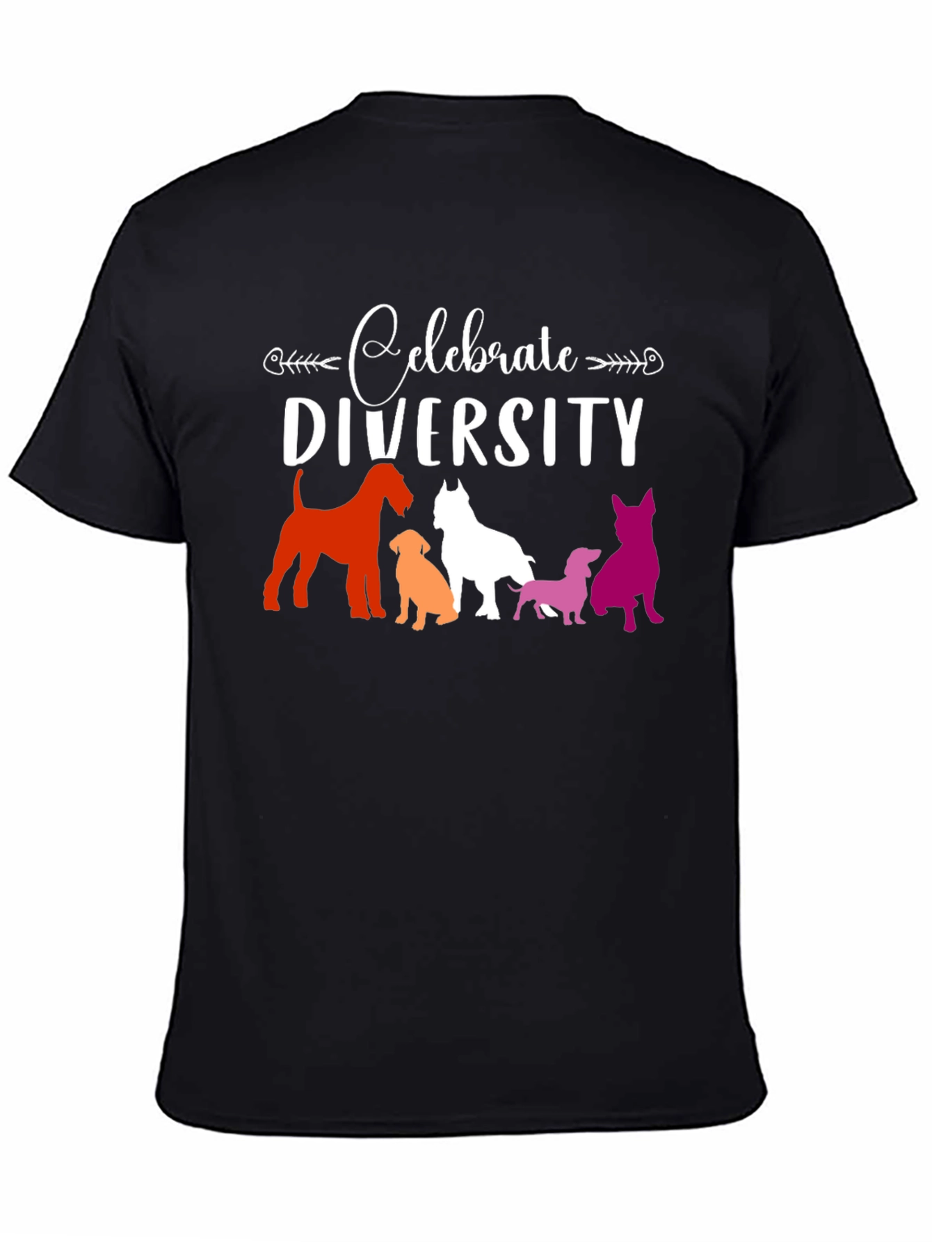Celebrate Diversity Dog Breed Graphic Tee