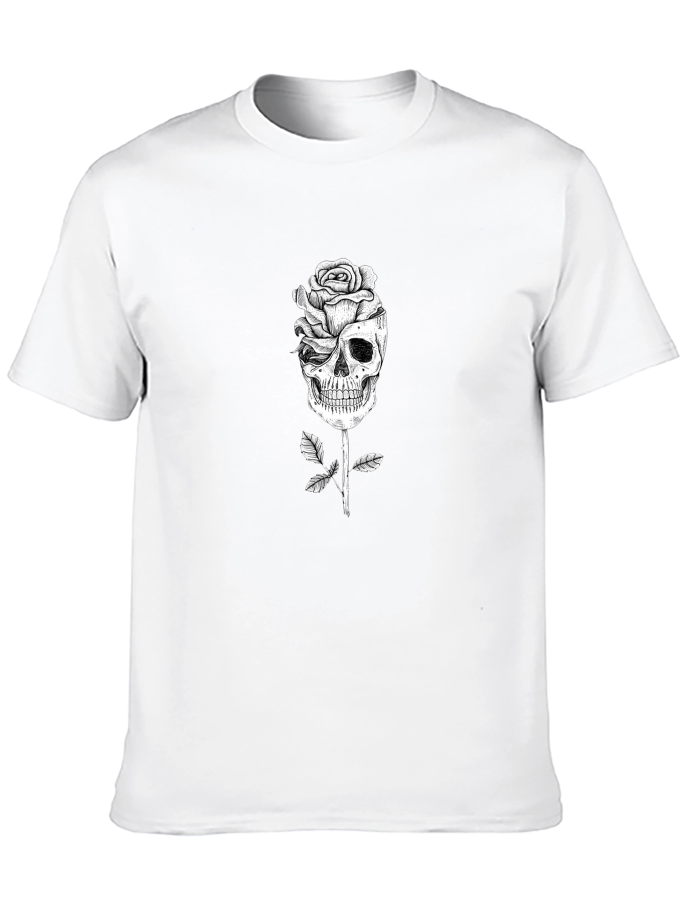 Skull Rose Graphic Tee - Gothic Fashion