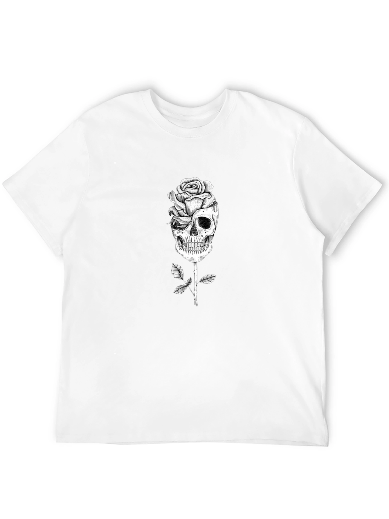 Skull Rose Graphic Tee - Gothic Fashion