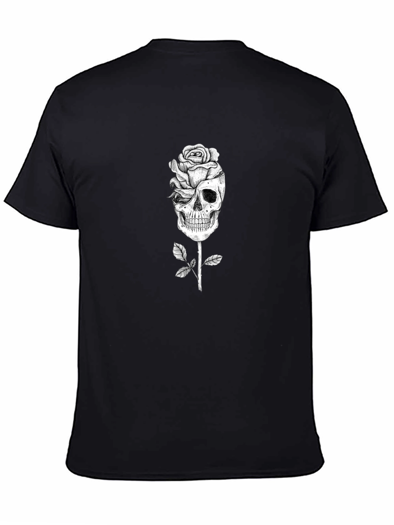 Skull Rose Graphic Tee - Gothic Fashion