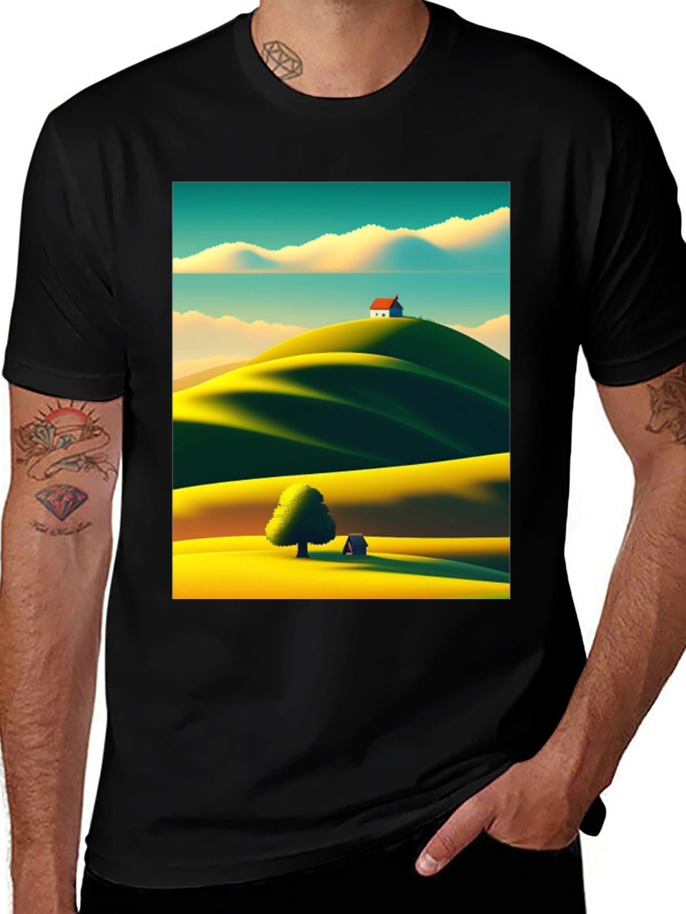 Scenic Landscape Graphic Tee