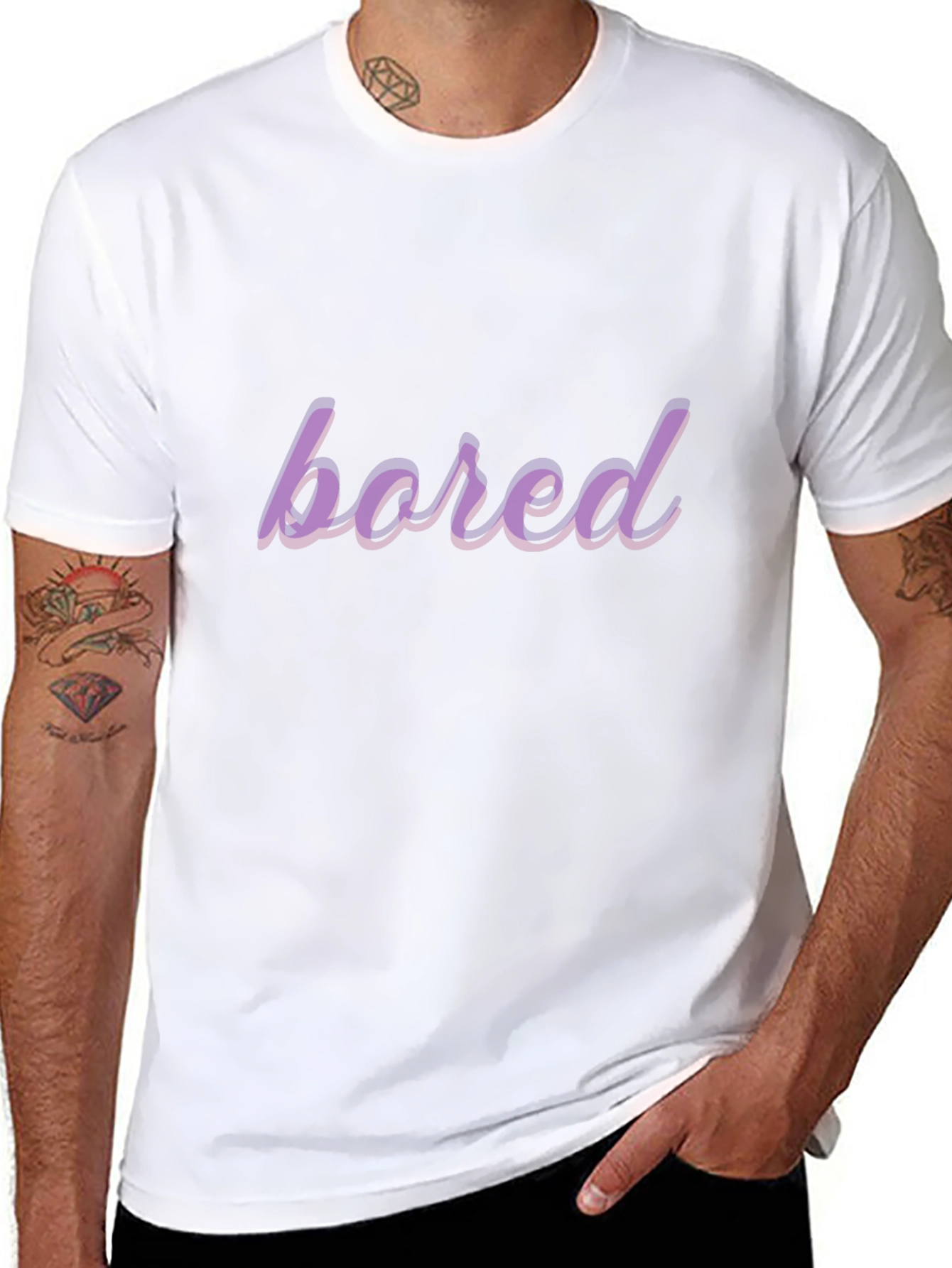 Bored Graphic T-Shirt - Casual Mens Tee