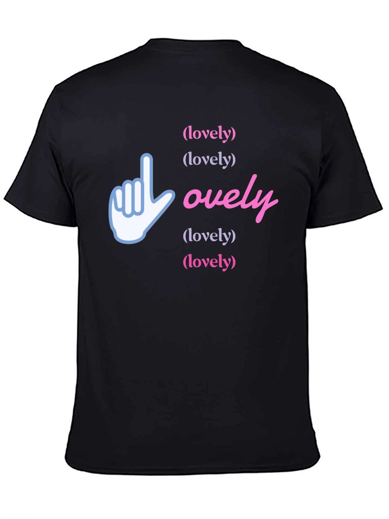 Lovely Graphic Print Black T-Shirt