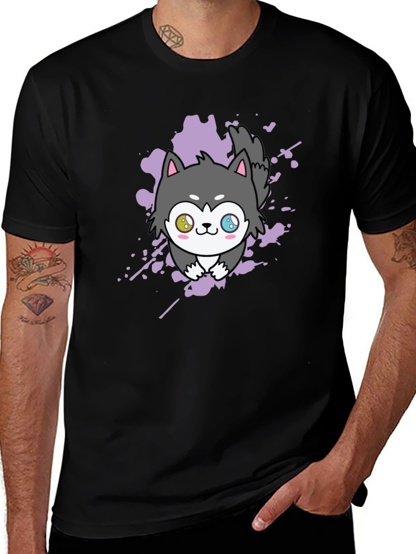 Kawaii Husky Tee - Anime Style